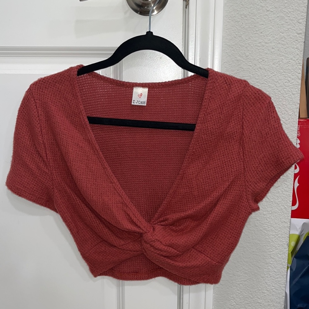 Dark Red Crop Top